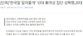 10대 미국여성 성폭행하고,영상으로 협박한 20대들  입건